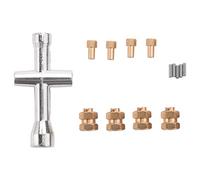 Ujjdwiurgh 4Pcs Brass Extended 7mm Hex Wheel Hubs Combiner 4mm Widened for SCX24 90081 1/24 RC Crawler Car Upgrades Parts