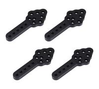 Ujjdwiurgh 4Pcs CNC Metal Mount Adjust Height Angle Stand for RC Crawler Car SCX10 90046 D90 D110,Black