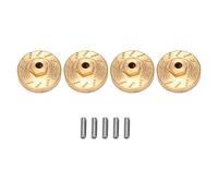 Ujjdwiurgh 4Pcs Heavy Duty Brass Wheel Hex Adapter Balance Weight for SCX24 90081 Upgrades 1/24 RC Crawler Car Parts