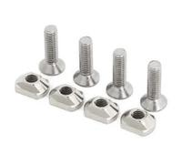 Ujjdwiurgh 4Pcs M6 Hydrofoil Mounting Brass T-Nuts for Surfing All Hydrofoil Tracks Outdoors Surfing Accessories Silver