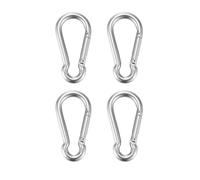 Ujjdwiurgh 4Pcs M6 Spring Snap Hooks Heavy Duty Stainless Steel 304 Swing Set Accessories Fit for Gym,Camping,Traveling