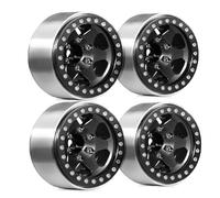 Ujjdwiurgh 4pcs Metal 1.9inch Beadlock Wheel Rim Wheel Hub for 1/10 RC Crawler Car SCX10 Pro Capra TRX4/ D90 B