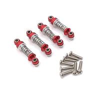 Ujjdwiurgh 4Pcs Metal Damper for 284131 K969 K979 K989 K999 P929 P939 1/28 RC Car Upgrade Parts,Red