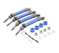 Ujjdwiurgh 4Pcs Metal Front and Rear Drive Shaft CVD for 1/10 Slash Stampede Hoss VXL RC Car Upgrade Parts,Blue