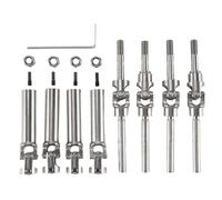 Ujjdwiurgh 4Pcs Metal Stainless Steel Drive Shaft CVD for 1/10 Slash Stampede VXL 4WD RC Car Upgrade Parts