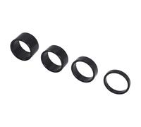Ujjdwiurgh 4Pcs/Set 5/10/15/20mm Aluminum Alloy Headset Stem Spacer 28.6mm Fork Washer Cap for Road Bike Cycling,Black