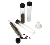 Ujjdwiurgh 4PCS Single Dose Bean Cellar Coffee Bean Packaging Bottle Test Tube Storage and Preservation Coffee Tools Sealed Jar