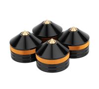 Ujjdwiurgh 4Pcs Speaker Stand Feet Pad Metal Spikes Cone Floor Foot Nail for Loudspeakers Shoes Spike Shock Black Easy Install