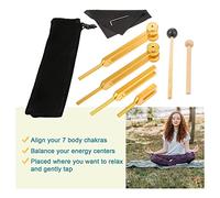 Ujjdwiurgh 4Pcs Tuning Fork Set Chakra Tuning Forks (4096C, MI528, 128C, OM136.1),Body Tuning Forks for Chakra Set, Sound