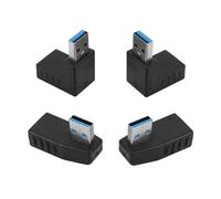 Ujjdwiurgh 4PCS USB 3.0 Adapter Couplers 90 Degree Male to Female USB Connector - Including Left,Right,Up,Down Angle Adapter