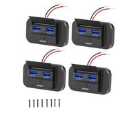 Ujjdwiurgh 4PCS USB Outlet 36W Dual QC3.0 Quick Charge Socket 12V 24V RV Switch Panel Car Charger for Marine Boat ATV Motorcycle