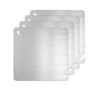 Ujjdwiurgh 4x4In Metal Electrical Box Cover Plates, 4 Pcs Electric Junction Box Cover Plate, Square Flat Electric Box Panel Cover
