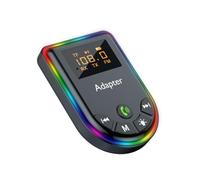 Ujjdwiurgh 5.3 Bluetooth Transmitter Receiver 2-In-1 Bluetooth Adapter with LED Display RGB Light for Car PC TV Speaker Headphones