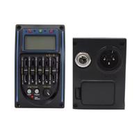 Ujjdwiurgh 5-Band Prener LC5 Acoustic Guitar Pickup Preamp EQ LCD Tuner Piezo Equalizer