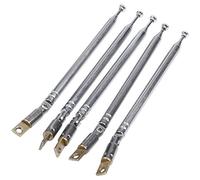 Ujjdwiurgh 5 Pcs 32cm Length 5 Section Telescopic AM FM Radio Antenna 180 Degree
