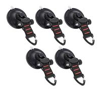Ujjdwiurgh 5 Piece Multipurpose Camping Sucker Cups Hooks For Home Outdoor Car Van Truck Awning Boat