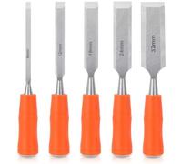 Ujjdwiurgh 5 Piece Wood Chisel Sets Woodworking Tools Set, Wood Chisels for Woodworking with Steel Hammer End, Wood Tools Chisel