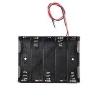 Ujjdwiurgh 5 x 1.5V AA Battery Slot Holder Case Box Wire Black