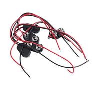 Ujjdwiurgh 5 x black plastic case 14, 99 cm 2 - cable connector 9 V rechargeable battery