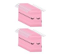 Ujjdwiurgh 50 Pieces Eyelash Aftercare Bags Plastic Makeup Bags Toiletry Makeup Pouch Cosmetic Travel with Drawstring Pink,S