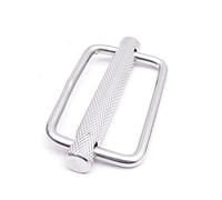 Ujjdwiurgh 50mm 316 Stainless Steel Slide Buckle Triglide Webbing Slider Strap Keeper for Harness Waist Strap Shoulder Strap Adjust