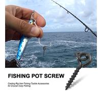 Ujjdwiurgh 50pcs Carp Fishing Boilie Screw with Solid Ring Bait Tool Chod Rigs Carp Fishing Hair Tackle Accessory