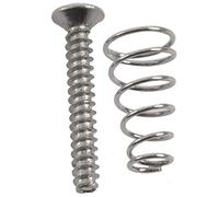 Ujjdwiurgh 50pcs Chrome Single Coil Pickup Screws & Adjust Height Springs For Guitar