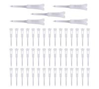 Ujjdwiurgh 50Pcs Golf Tee Double Layer Plastic Ball Tee Soft Low Resistance Golf Seat Golf Training Tool White