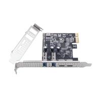 Ujjdwiurgh 5Gbps USB 3.2 PCI-E Expansion Card PCIE Adapter with 2xType-C& 2xType-A Ports PCI-E to USB Card