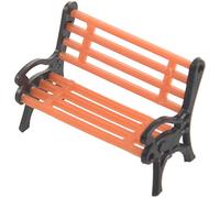 Ujjdwiurgh 5pcs Plastic Model Park Bench Model Landscape 1:50 w/Black Arm