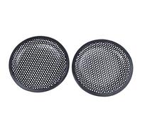 Ujjdwiurgh 6.5inch Metal Mesh Round Car Woofer Cover Speaker Grill Black 2 Pcs