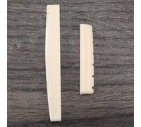Ujjdwiurgh 6 Bridge Pins + saddle + bridge saddle Bone/Bone Acoustic Guitar white