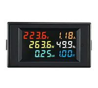 Ujjdwiurgh 6 in 1 AC Monitor D69-2058 AC Digital Voltage and Current Power Frequency Factor Electricity Meter Multi-Function Power Monitor