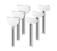Ujjdwiurgh 6 Pcs Stainless Steel Toothpaste Tube Squeezers Key Toothpaste Squeezers for Bathroom Hair Dye Cosmetic Tubes Squeezer