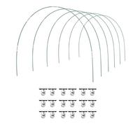 Ujjdwiurgh 6 Sets of 8.5 FT Long Garden Hoops Kit Rust-Free Fiberglass Raised Beds Hoops Green 36Piece