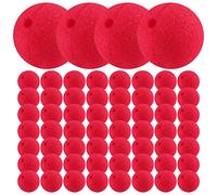 Ujjdwiurgh 60 Pieces Red Clown Noses Cosplay Noses Foam Noses for Halloween Christmas Carnival Costume Party Dress Up