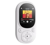 Ujjdwiurgh 64GB Clip MP3 Player with Bluetooth 5.3, Lossless Sound, FM Radio, Voice Recorder, Supports Up to 128GB TF Card White