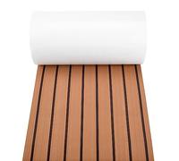 Ujjdwiurgh 6MM Self Adhesive EVA Foam Teak Sheet Marine Boat Yacht Synthetic Decking Foam Floor Mat Flooring Brown 240X45cm