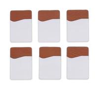 Ujjdwiurgh 6Pcs Sublimation Blank Leather Mobile Wallet Plastic Bag Mobile Phone Holder Card Sticker Mobile Phone Case Wallet Case