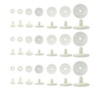 Ujjdwiurgh 70 Set Plastic Animal Body Joints, 7 Size White Doll Joints for Dolls Bear Making Limbs DIY Crafts