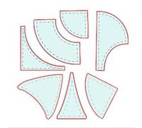 Ujjdwiurgh 7PCS Table Flag Quilting Ruler Kit Patchwork Ruler Quilting Tools Home DIY Craft Reusable