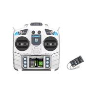 Ujjdwiurgh 8 Channels 2.4GHz RC Remote Transmitter and Receiver with MC8RE-V2 Receiver Radio System for RC Aircraft Fixed-Wing Helicopter Uav Car Boat for RC Airplane Aircraft Boat Car and More Left