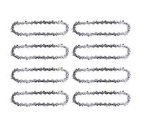 Ujjdwiurgh 8 Pcs 4 Inch Mini Steel Chainsaw Chain Electric Pruning Saw Accessory Garden Tool Replacement