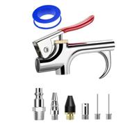 Ujjdwiurgh 8 Pcs Air Nozzle Blow- Sets, Metal Air Blow- W/ 1/4inch NPT Quick Fitting with 5 Pcs Air Nozzle