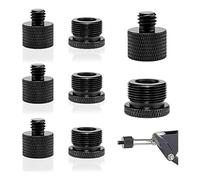 Ujjdwiurgh 8 PCS Microphone Stand Adapters 3/8 to 5/8 Microphone Adapter Metal for Camera Screw Monitor Microphone Stand