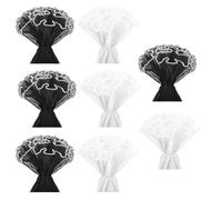 Ujjdwiurgh 8PCS Flower Wrapping Mesh Paper,11 Inch X 4 Yard Wavy Pearl Edge Wrinkled Flower Bouquet Packaging Mesh Florist Supplies