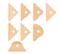 Ujjdwiurgh 8Pcs Pottery Trimming Tools Pottery Ribs Pottery Clay Foot Shaper Tools Beech Wood Pottery Profile Ribs Pottery Supplies