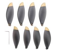 Ujjdwiurgh 8Pcs Propeller Props for Parrot Anafi Drone Replacement Blade Wing Fan Accessory(Black and Gold)