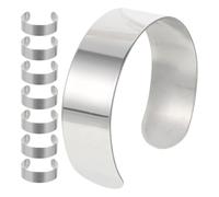Ujjdwiurgh 8pcs Wrist Corsage Cuffs, Bracelet Blanks for Jewelry Making DIY Custom Bracelets Handmade Bracelets
