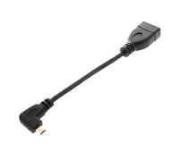 Ujjdwiurgh 90 Degree micro- Right Direction Male to Female Adapter Cable, Length: 17 cm